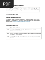 Psle Foundation Mathematics: Only The Primary 6 Content of The Following Topics: Volume, Geometry and Pie Charts