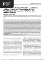 Long-Term Monitoring of Training Load, Force-Velocity Profile, and Performance in Elite Weightlifters A Case Series With Two Male Olympic Athletes.