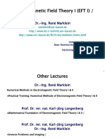 Electromagnetic Field Theory I (EFT I) /: Dr.-Ing. René Marklein