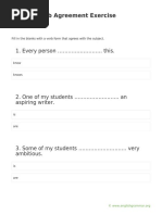 Subject-Verb Agreement Exercise