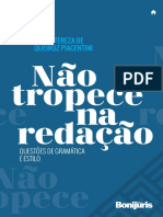 Não Tropece Na Redação - Questões de Gramática e Estilo - Maria Tereza de Queiroz Piacentini - Bonijuris