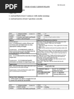 Year 6 Daily Lesson Plans Success Criteria Pupils Can 1. Read and Find at Least 3 Sentences With Similar Meanings. 2. Read and Answer at Least 3 Questions Correctly