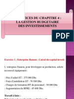 Exercices Du Chapitre 4 La Gestion Budgetaire Des Investissements