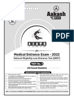 Medical Entrance Exam - 2022: Test No. 3