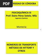 Números Transporte Hittorf