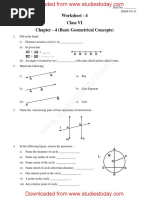 CBSE Class 6 Mathematics Basic Geometrical Ideas Worksheet Set A