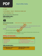 Setup For Nifty Trading