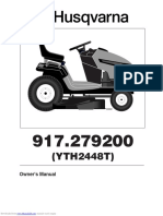 Husqvarna Riding Mower Model: YTH2448t - Operation & Maintenance Manual