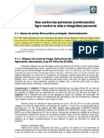 Delitos Contra Las Personas (Continuación) Delitos de Peligro Contra La Vida e Integridad Personal