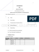 Internship Questionnaire 2022 - 23