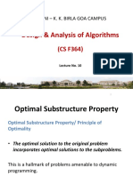 Design & Analysis of Algorithms: Bits, Pilani - K. K. Birla Goa Campus