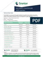 High Density Polyethylene (HDPE Injection) : Technical Data Sheet