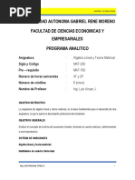 Mat200-E7 Algebra Lineal Teoria Matricial