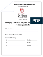 Micro Project Pregress Report With Certificate Eti