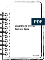 Cuaderno de Recetas Pasteleria Basica Nina Aranda