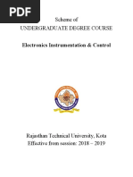 Scheme of Undergraduate Degree Course: Electronics Instrumentation & Control