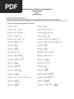 Práctica N°4 Derivadas de Funciones Algebraicas y Trascendentes - Derivadas de Orden Sup