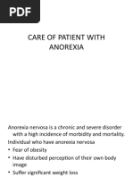 Care of Patient With Anorexia