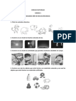 Evaluaciones Ciencias Naturales 2do