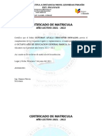 CERTIFICADO DE MATRICULA Octavo-Noveno