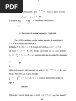 Derivate de Ordin Superior. Aplicaţii