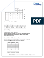 Cheat Sheets - Coding and Decoding