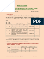 Notification: Telangana State Level Police Recruitment Board