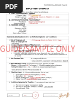 SAMPLE FORM 03 MASTER EMPLOYMENT CONTRACT With Salary Breakdown List of Duties Criteria