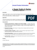 Daphne Super Hydro A Series: Lubricant Product Information