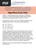 Algorithms Exam Help