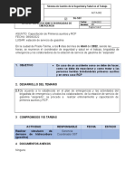 Acta de Capacitacion Brigada de Emergencia