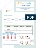 6 Grado Examen Trimestral Bloque III 2019-2020