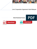 Comprehensive Economic Cooperation Agreement India Malaysia