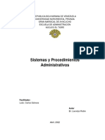 Laurelys Rubio - Sistemas y Procedimientos Administrativos