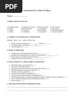 Evaluación de Fe y Vida