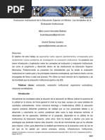 Evaluación Institucional de La Educación Superior en México.