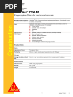 Sikafiber Ppm-12: Polypropylene Fibers For Mortar and Concrete