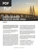 Cross-Border Remote Work Faqs: India