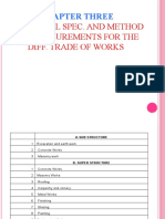 Chapter Three: Technical Spec. and Method of Measurements For The Diff. Trade of Works