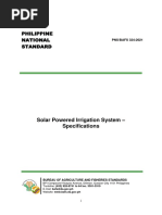 Philippine National Standard: Solar Powered Irrigation System - Specifications