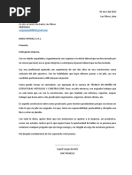 Carta de Presentación