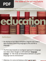 Tracing The Emergence and Development of Ecological Linguistics, or Ecolinguistics, From The Early 1970s