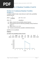 Random Variables (Cont'd)