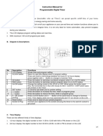 Instruction Manual For Programmable Digital Timer: Item No.: EMT757 A. Functions