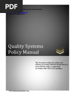 Sample Quality Manual For Laboratories