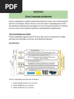 Cloud Computing Architecture Module III