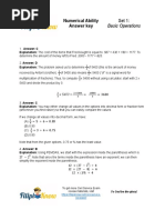 Numerical Ability Practice Questions Set 1 Answers