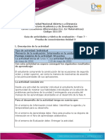 Guía de Actividades y Rúbrica de Evaluación - Fase 7 - Prueba de Conocimientos Unidad 3