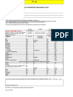 Allergen & Sensitivity Information Form: Product: Fish On Can Pack Size: XXX Product Code: XXX