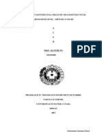 Penggunaan Differential Pressure Transmitter Untuk Mengukur Level Air Pada Tangki